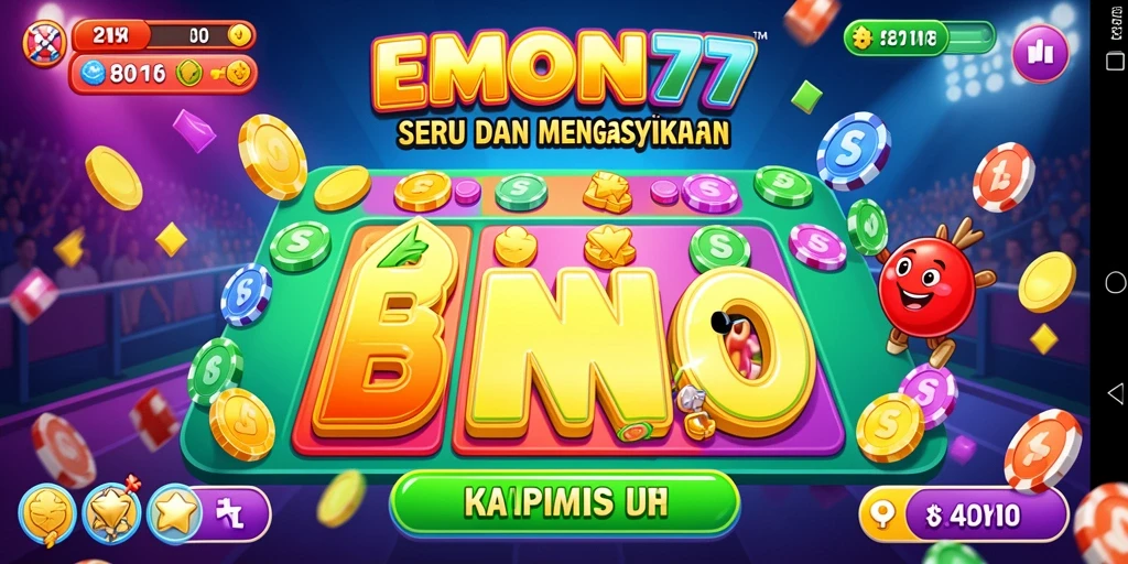 Tampilan gameplay Bingo yang seru dan interaktif di EMON77.