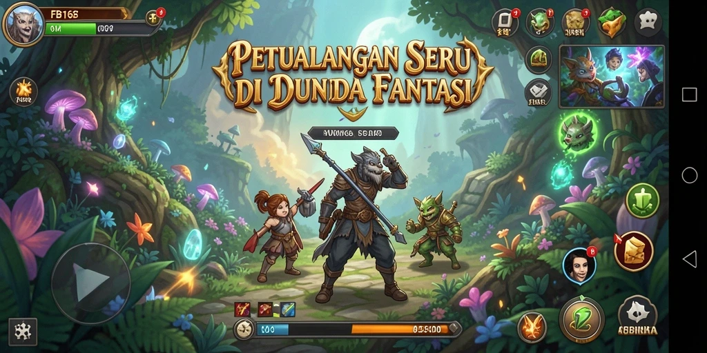 Tampilan gameplay FB168 dengan petualangan menakjubkan menanti Anda.