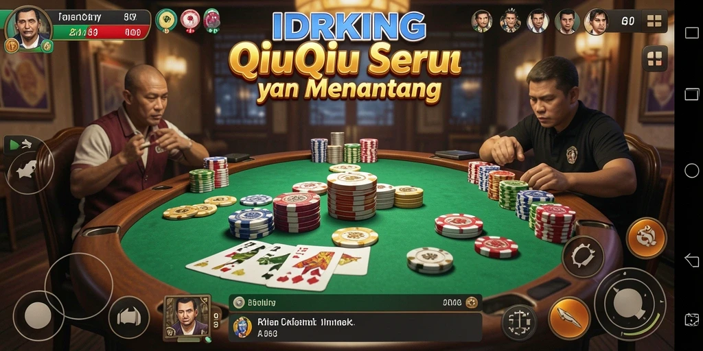 Tampilan gameplay seru QiuQiu di IDRKING.