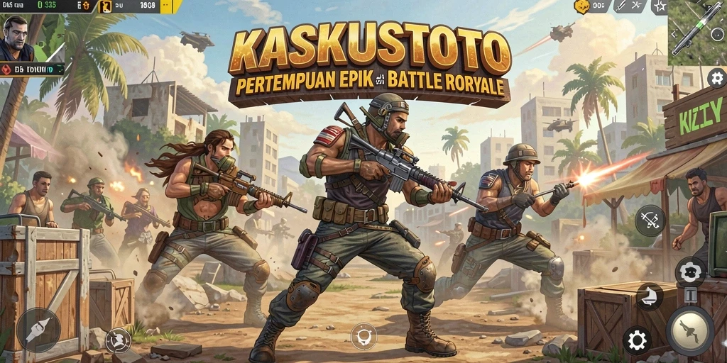 Gameplay seru KASKUSTOTO dalam aksi Battle Royale.