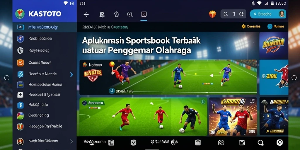Screenshot utama KASTOTO menampilkan antarmuka taruhan olahraga yang menarik.