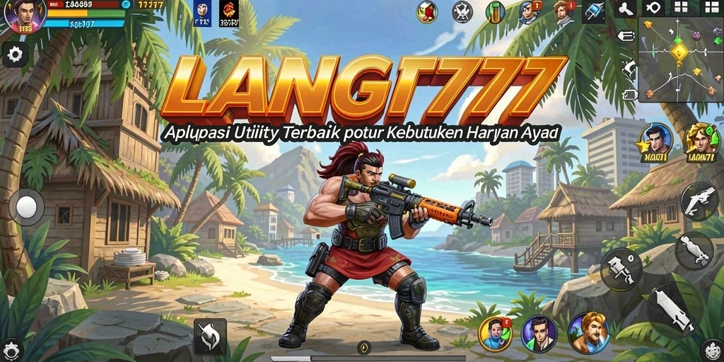 Tampilan utama LANGIT777 dengan fitur utility yang menarik.