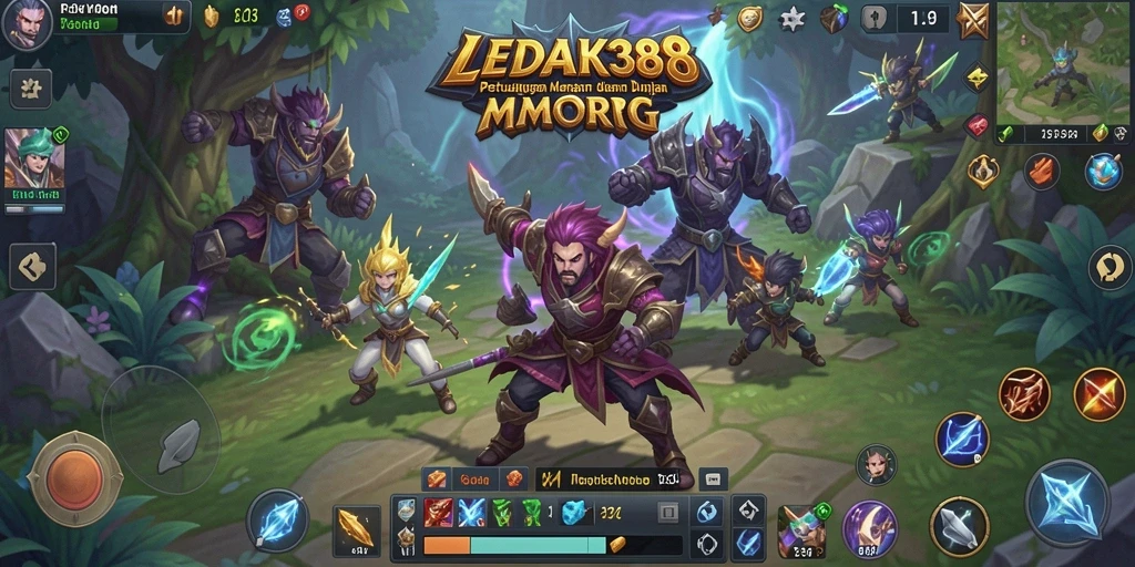 Tampilan gameplay mendebarkan dari LEDAK388 dalam dunia MMORPG.