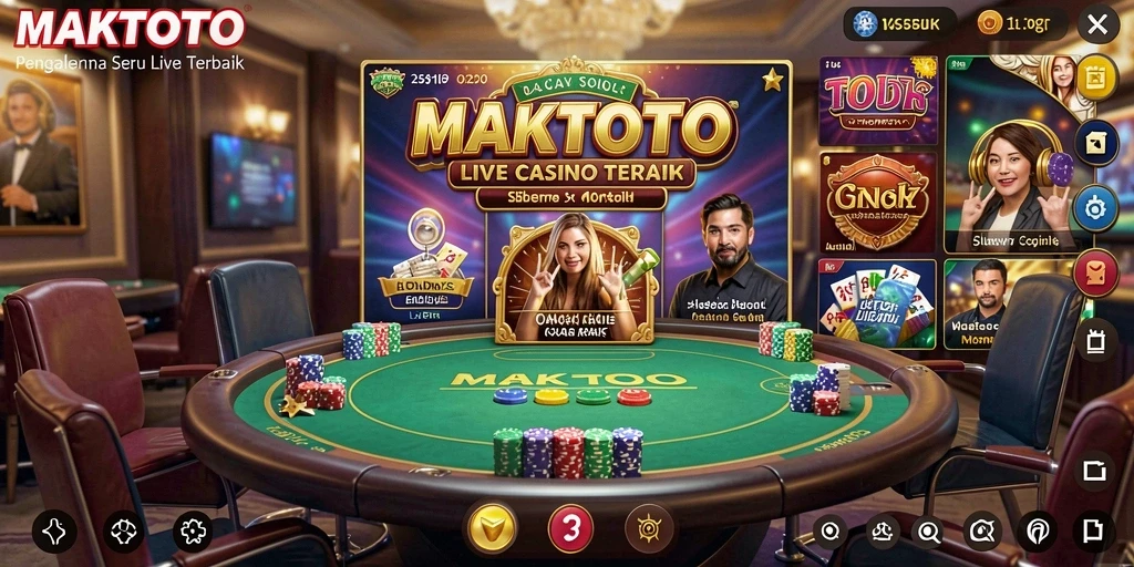 Tampilan gameplay Live Casino yang seru dan interaktif.