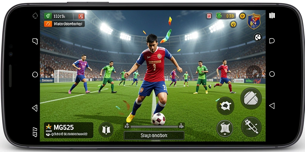 Tampilan gameplay seru dengan grafik yang memukau di MG525.