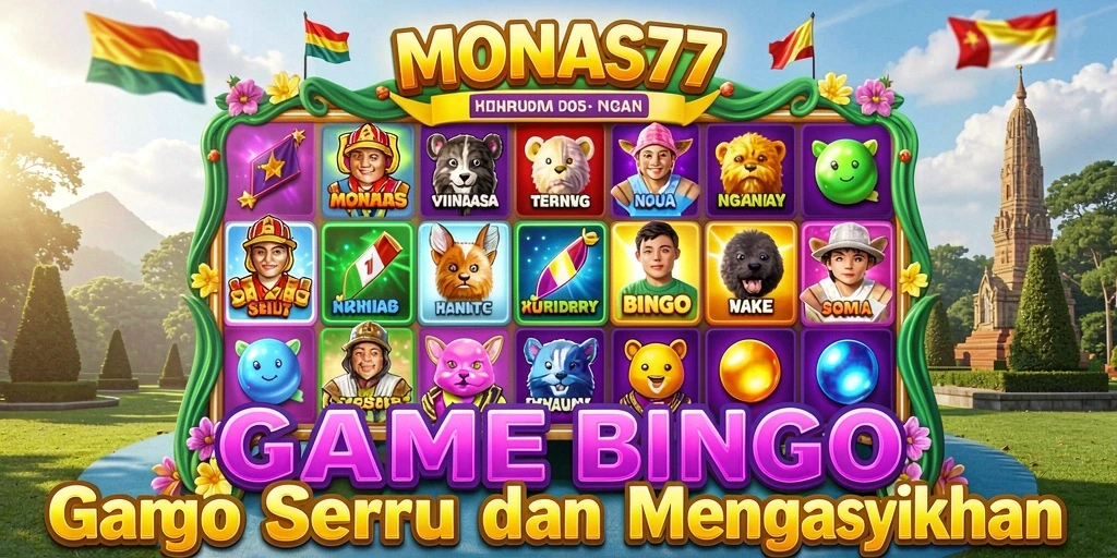 Screenshot gameplay MONAS77 menampilkan keseruan bermain Bingo.