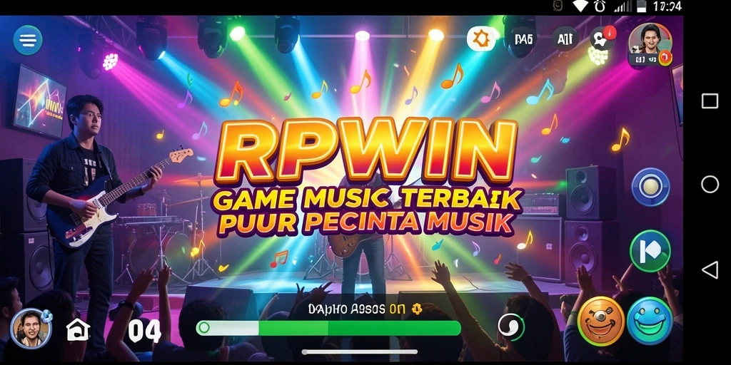Tampilan gameplay RPWIN yang seru dan interaktif di dunia musik.