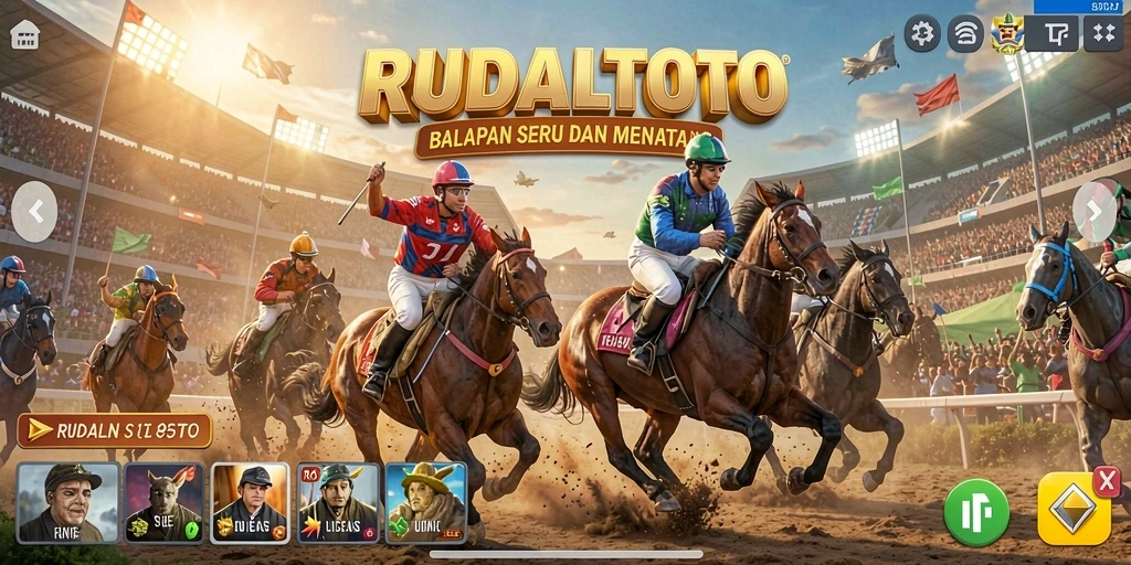 Screenshot RUDALTOTO menampilkan serunya balapan dengan grafis memukau.