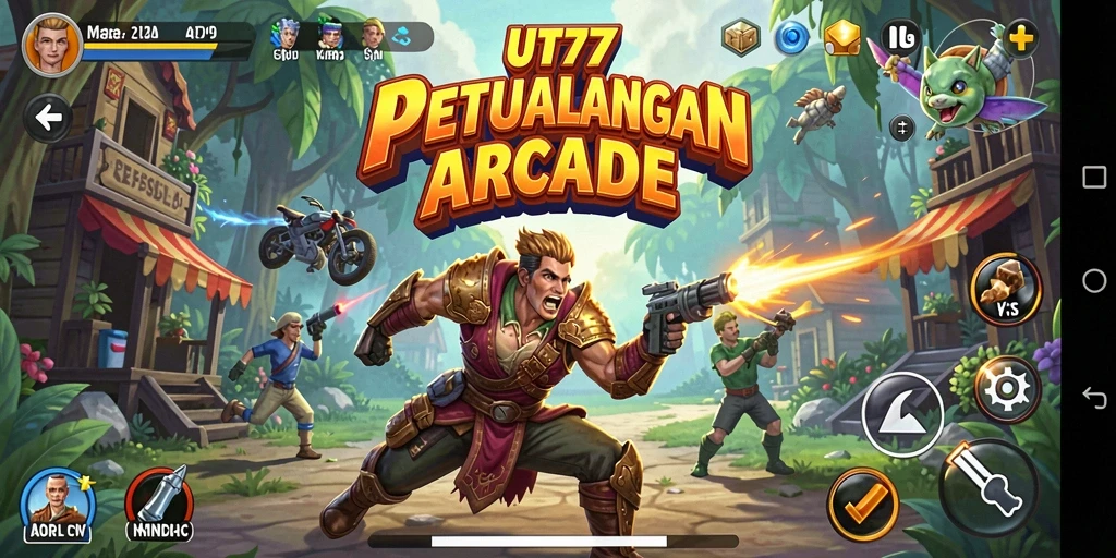 Tampilan gameplay seru UT77 yang penuh aksi dan tantangan.